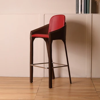 Tasarım Ergonomik Bar Sandalyeleri Lüks Yüksek Mutfak Özelliği Modern Bar Sandalyeleri İskandinav Oturma Odası Dışkı Barkrukken Mobilya SR50BC
