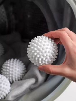 TPR Anti Sarma Çamaşır Topu Dairesel Saf Beyaz Sihirli Temizleme Davul Çamaşır Makinesi Kir Giderme Ve Düğüm