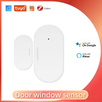 Tuya Zigbee Kapı Sensörü Ev Güvenlik Alarm Dedektörü Akıllı Yaşam APP Monitör Kapı Pencere Durumu Alexa İle Çalışmak Google Smartthings