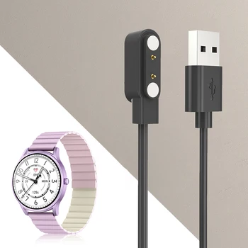 USB Manyetik şarj aleti kablosu Güvenlik kol saati şarj kablosu için Yedek Aksesuarlar Kieslect Kr Pro / Kr / Lora 2 / Lora