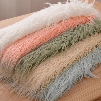 Uzun Peluş Kumaş Rulo Yün Pamuk Bebek Saç Dekorasyon Kaynağı Giyim Craftwinter Kalınlaşmış Düz Kürkler Dekoratif Yumuşak Tekstil