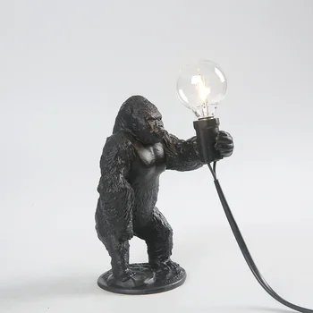 Yaratıcı el sanatları Gorilla gece ışıkları şempanze lamba King Kong Gorilla hayvan ışık kapalı dekor reçine küçük gece lambası