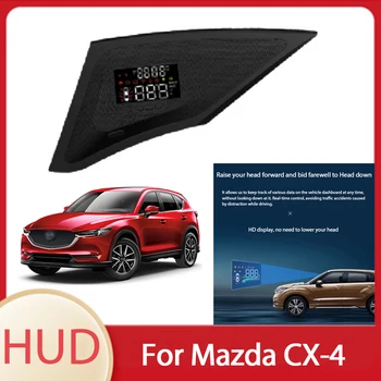Yüksek kaliteli Araba HUD HEAD Up Display Hız Göstergesi Projektör Uyarı Sistemi Güvenli Sürüş Ekran Hava bilgisayar Mazda CX-4