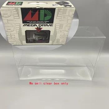Yüksek kaliteli Şeffaf şeffaf Koruyucu PET kutusu SEGA MD oyun konsolu depolama koleksiyonu ekran kutusu
